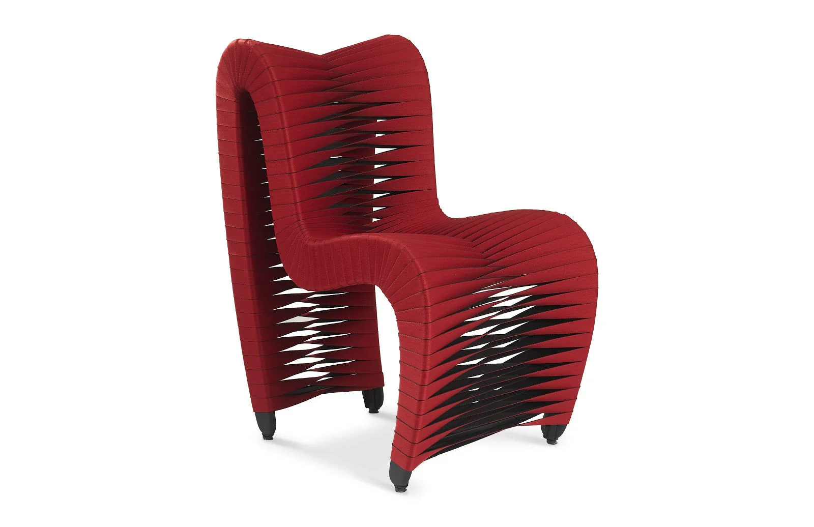 Phillips Collection Seat Belt Dining Chair, Red/Black