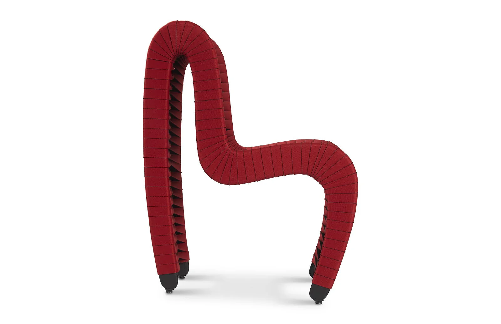 Phillips Collection Seat Belt Dining Chair, Red/Black - Image 4