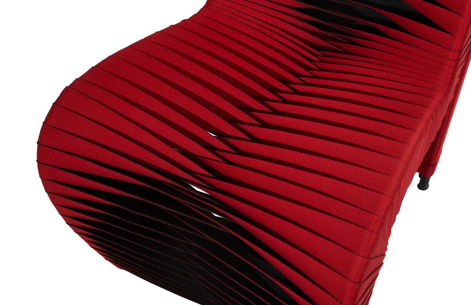 Phillips Collection Seat Belt Dining Chair, Red/Black - Image 5
