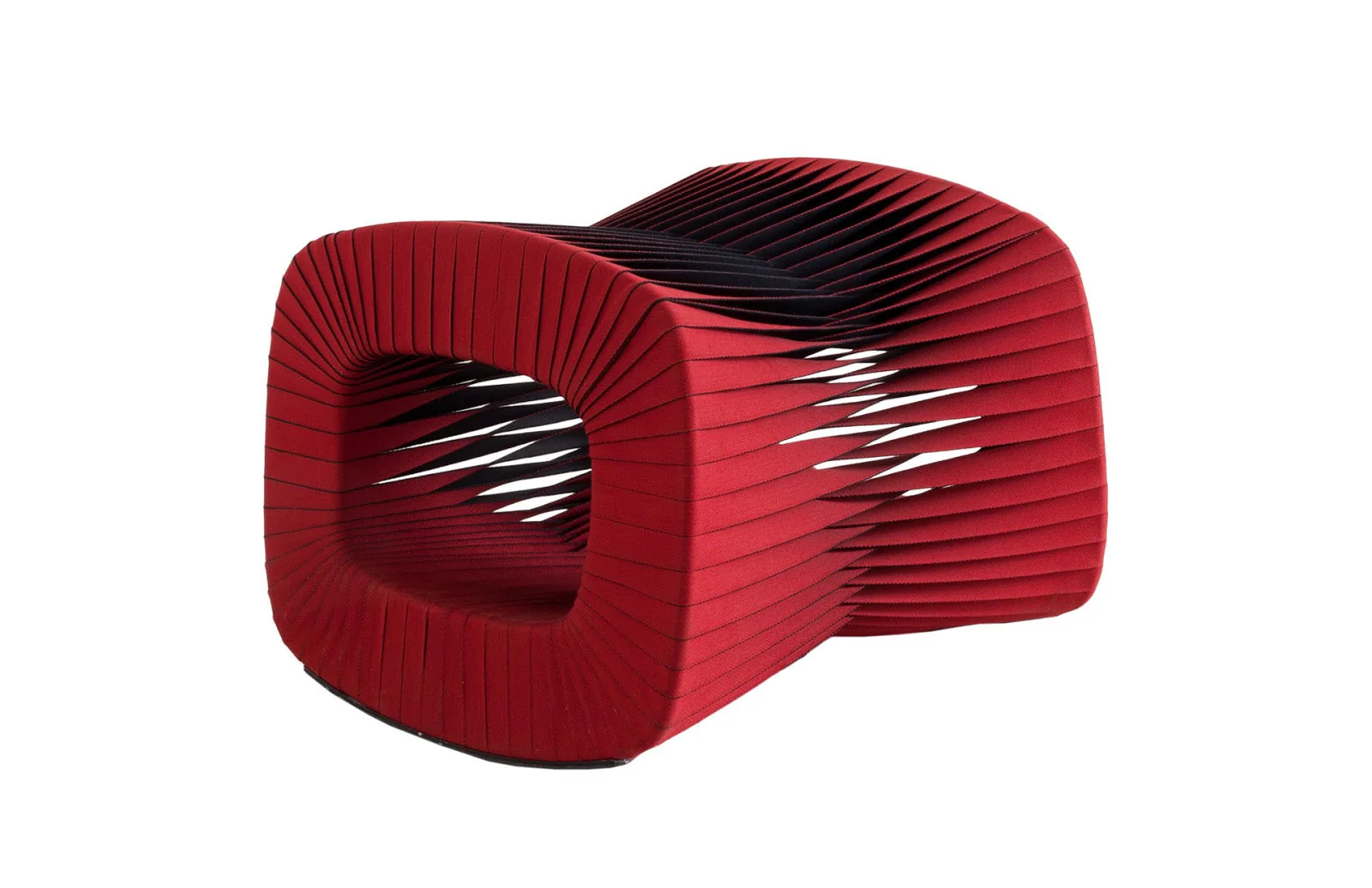 Phillips Collection Seat Belt Ottoman, Red