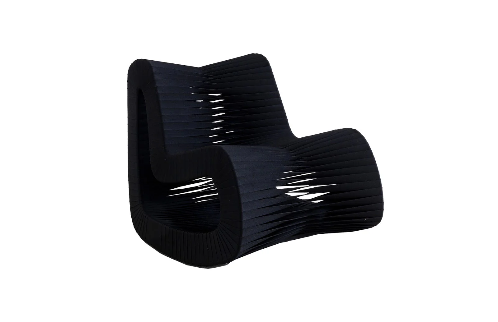 Phillips Collection Seat Belt Rocking Chair, Black/Black