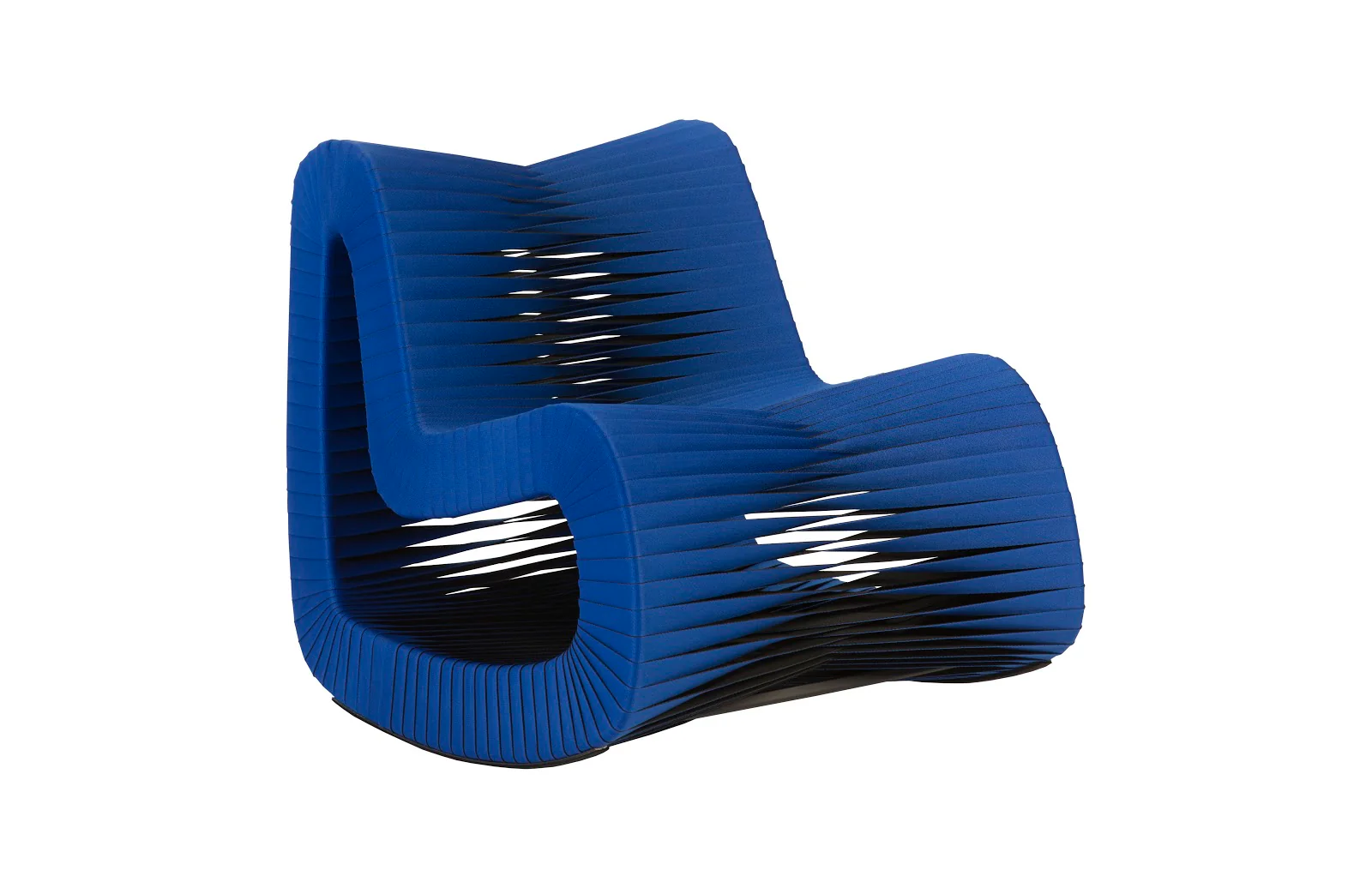 Phillips Collection Seat Belt Rocking Chair, Blue/Black
