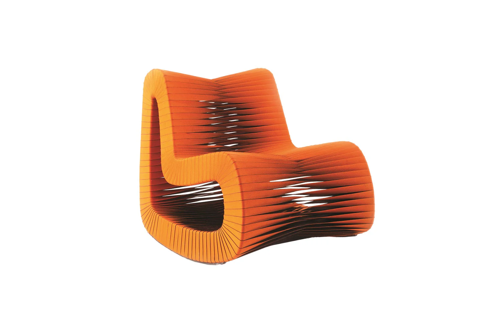 Phillips Collection Seat Belt Rocking Chair, Orange