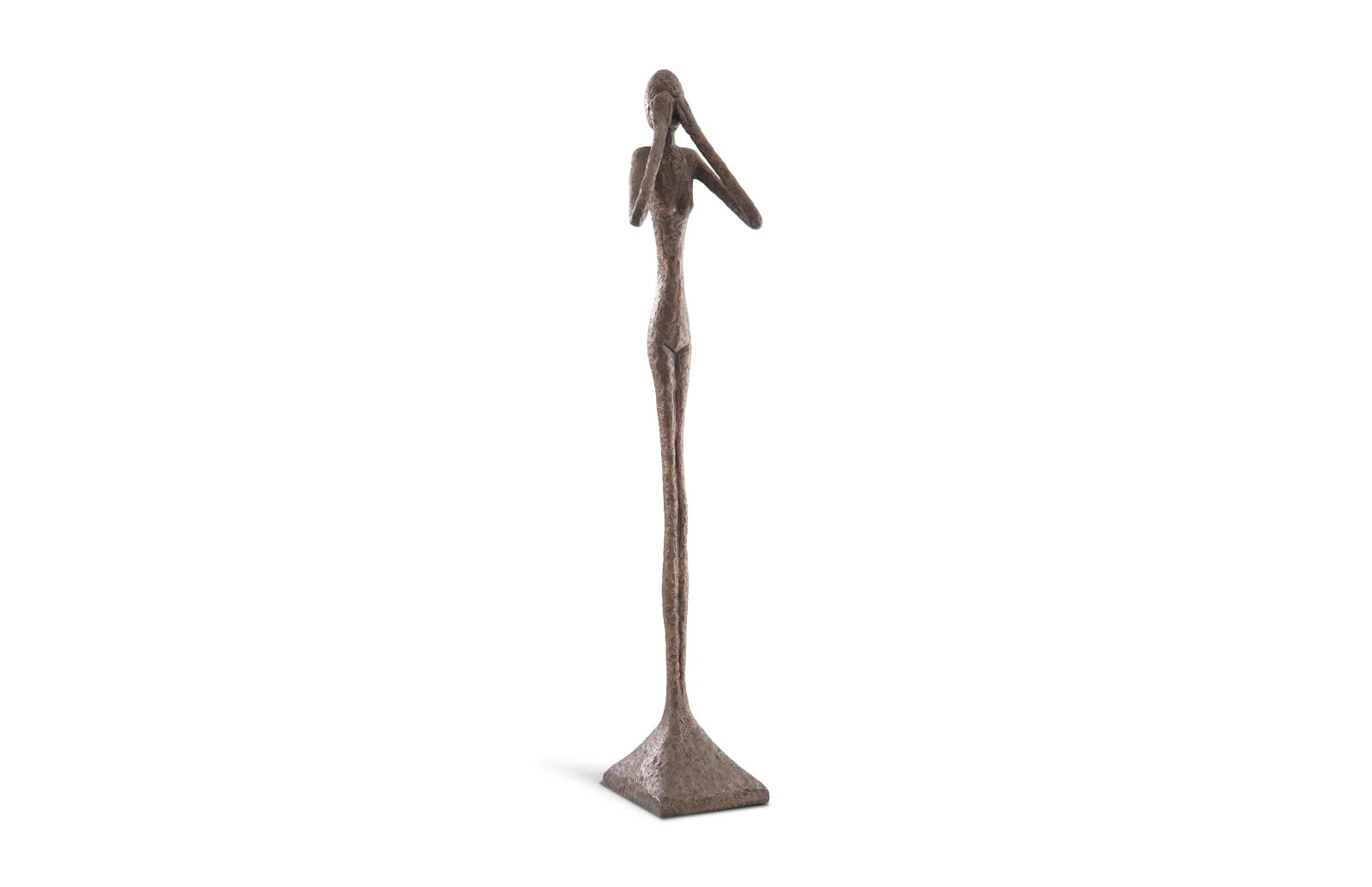 Phillips Collection See No Evil Slender Sculpture, Large, Resin, Bronze Finish - Image 3