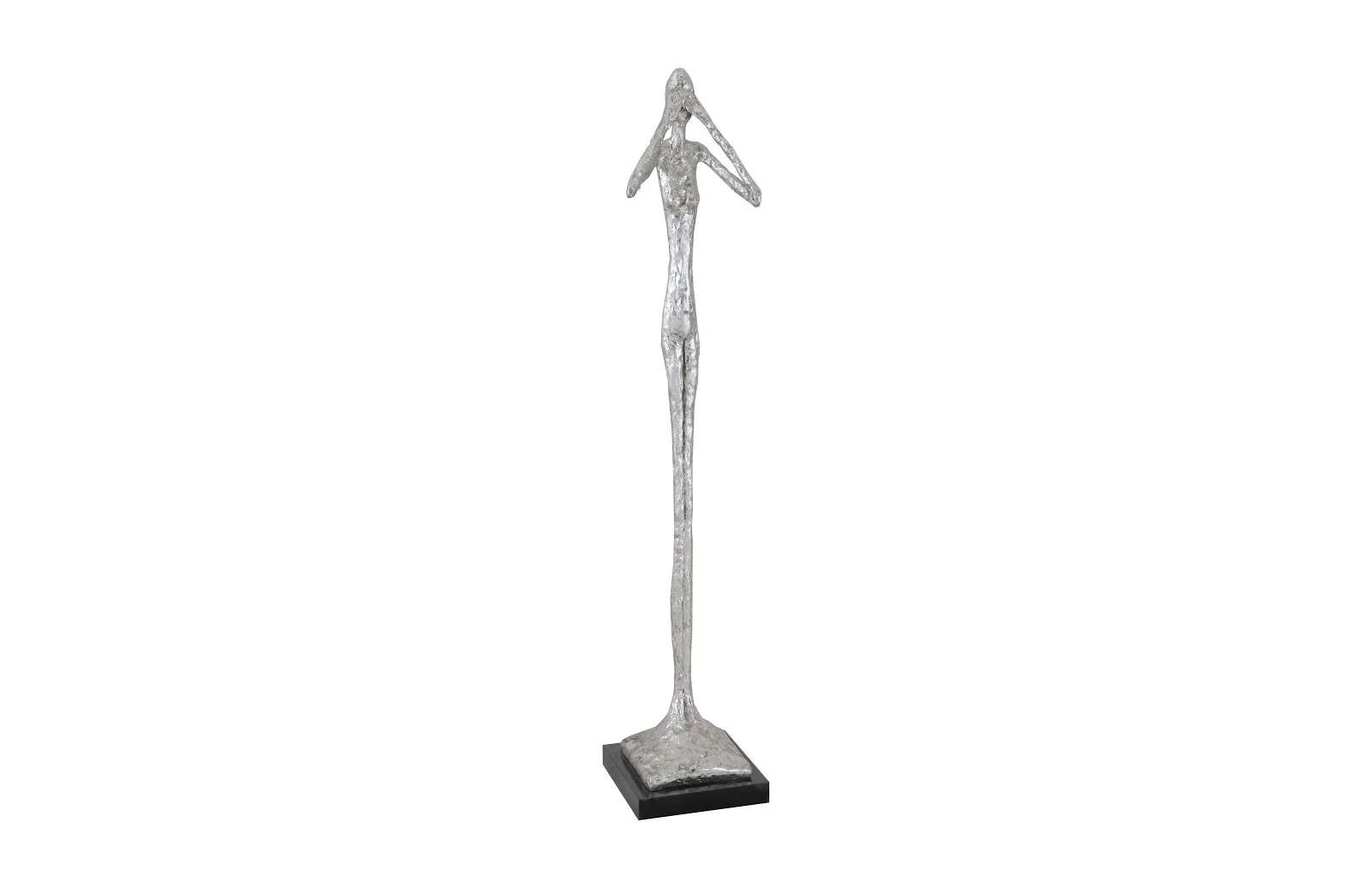 Phillips Collection See No Evil Slender Sculpture, Small, Resin, Silver Leaf - Image 3