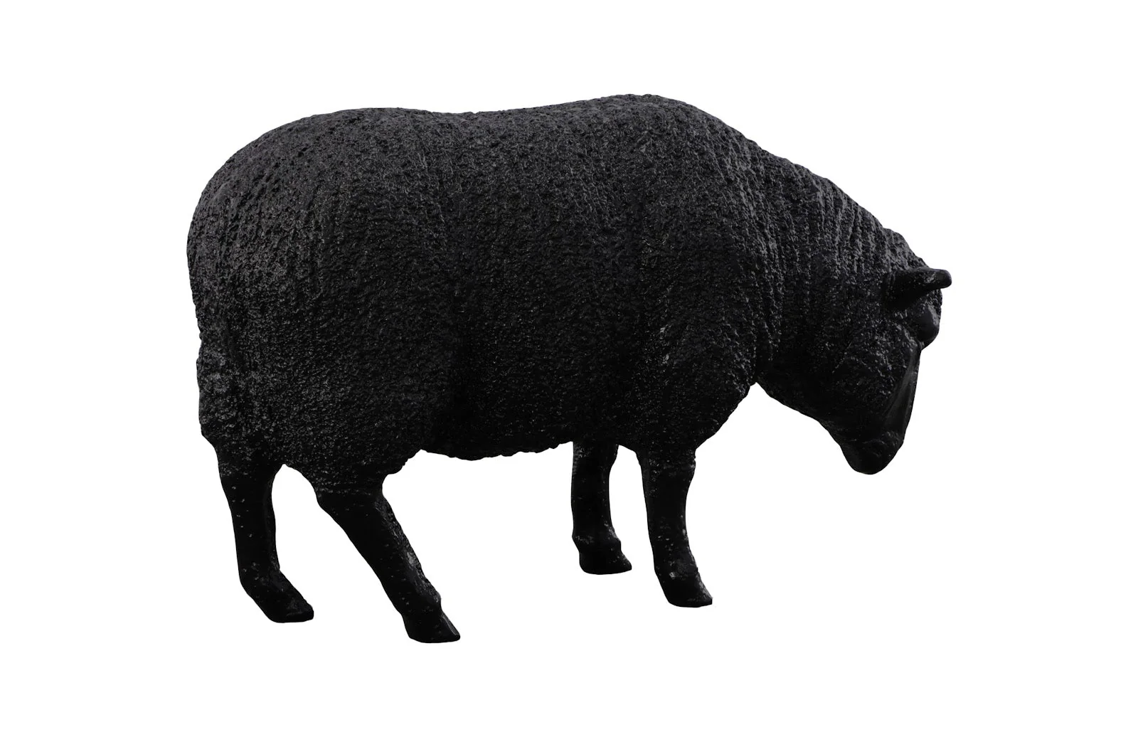 Phillips Collection Sheep Sculpture, Gel Coat Black - Image 2