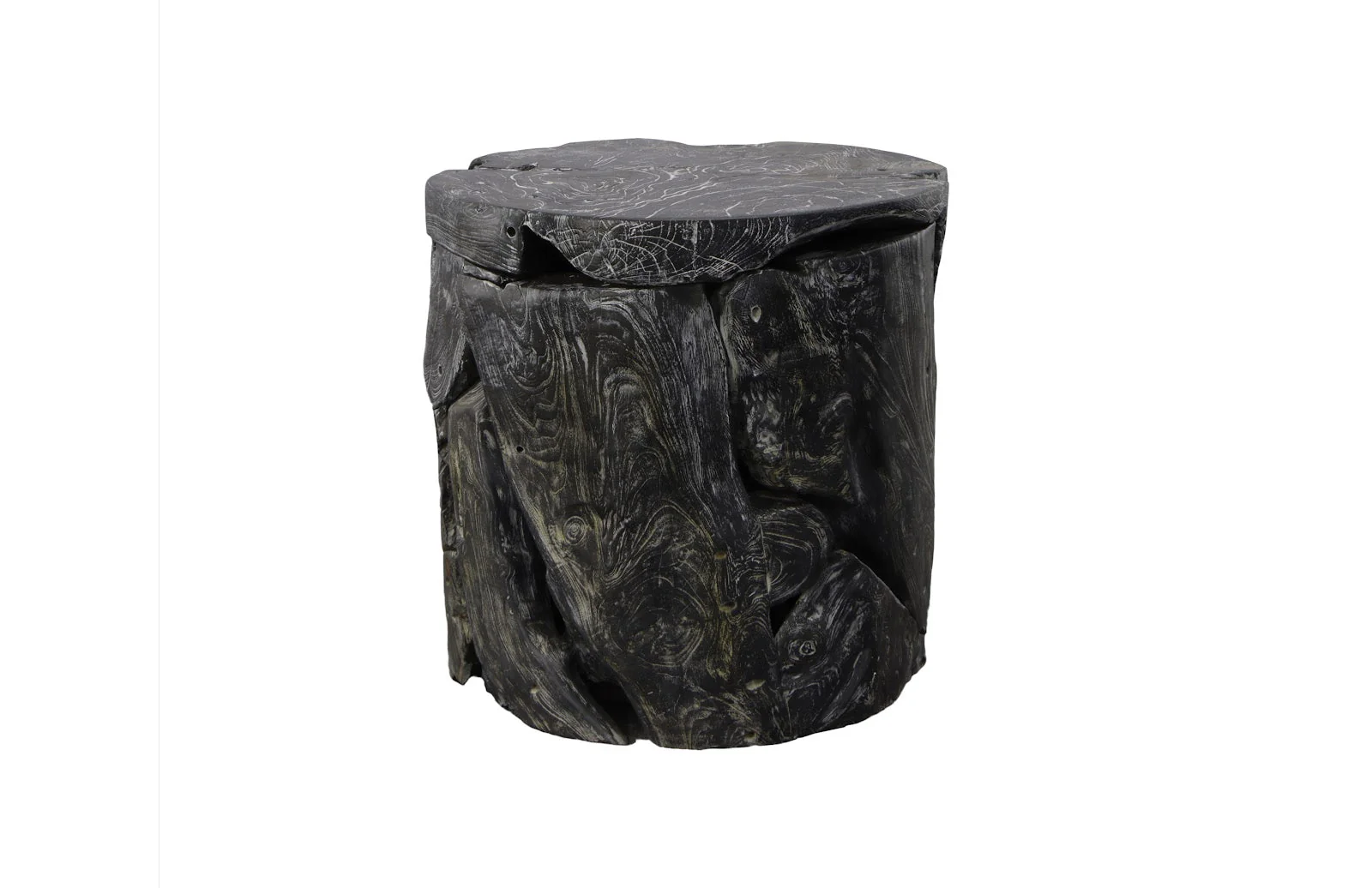 Phillips Collection Side Table Black Wash, Round