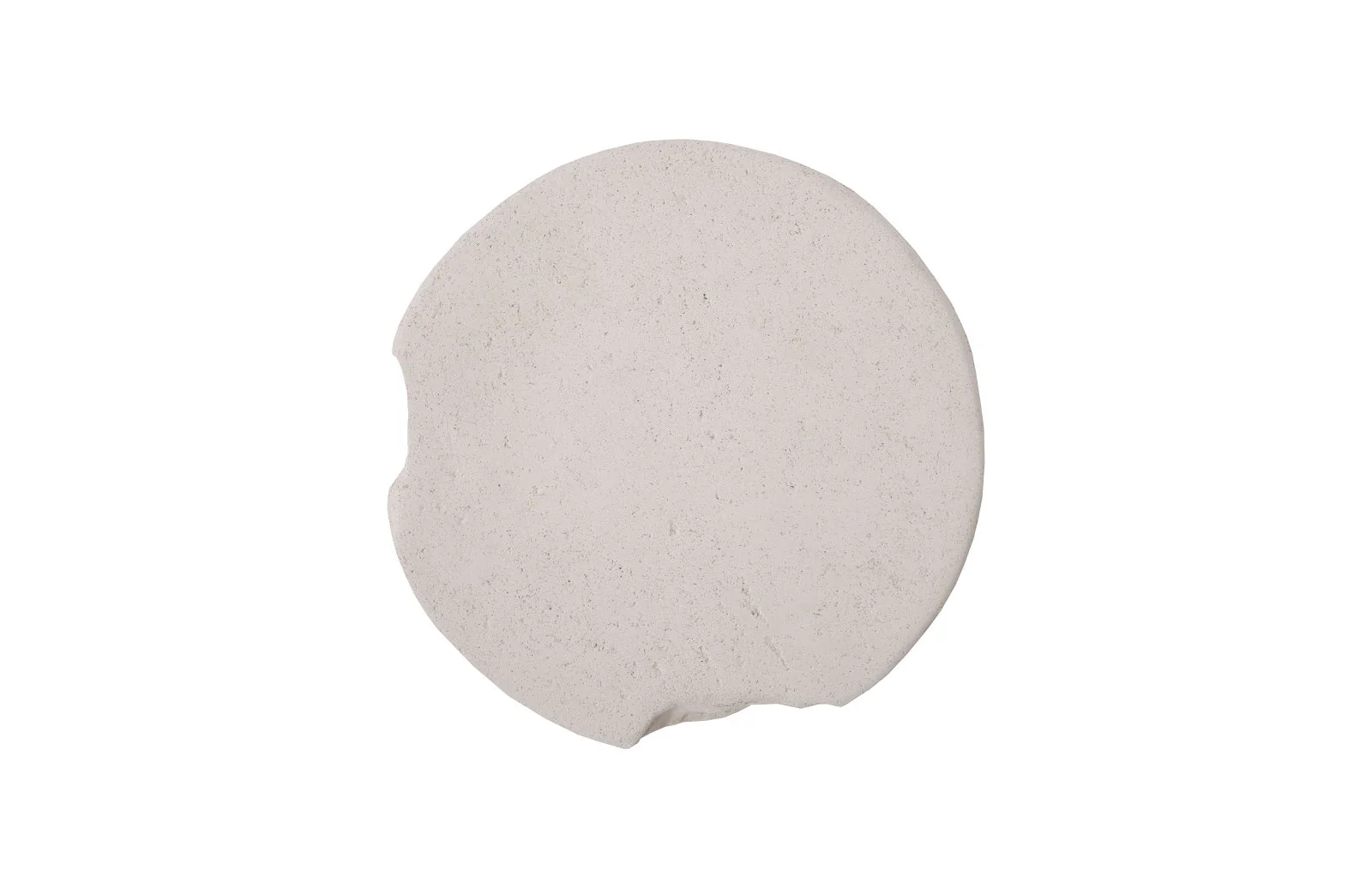 Phillips Collection Slice Stool, Round, White Stone - Image 4