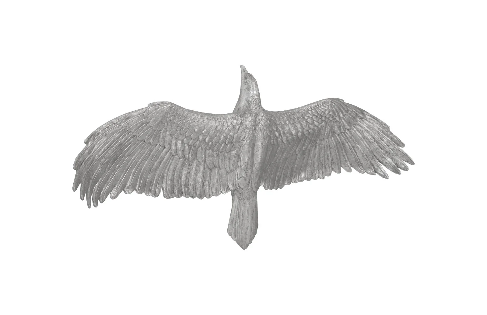 Phillips Collection Soaring Eagle Wall Art, Resin, Silver Leaf, LG