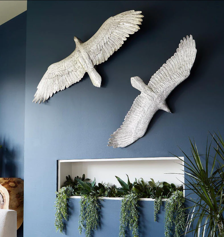 Phillips Collection Soaring Eagle Wall Art, Resin, Silver Leaf, SM - Image 2