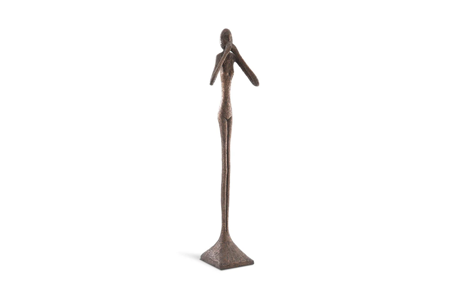 Phillips Collection Speak No Evil Slender Sculpture, Large, Resin, Bronze Finish - Image 2