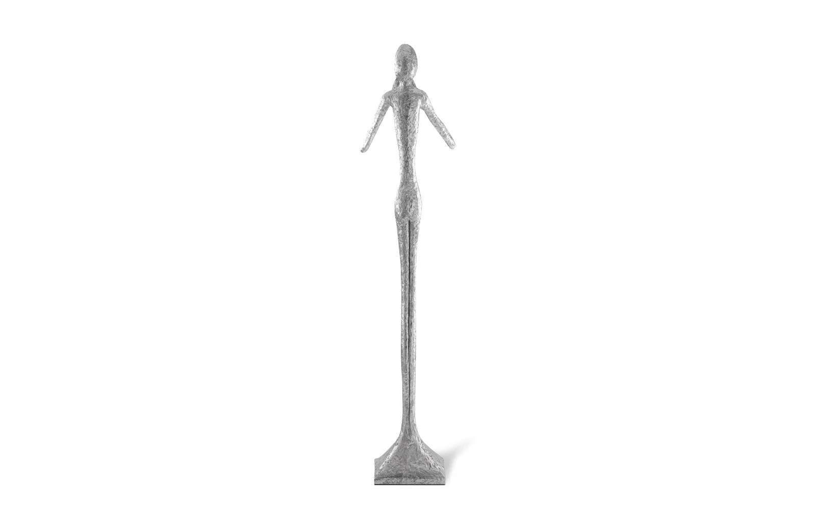 Phillips Collection Speak No Evil Slender Sculpture, Large, Resin, Silver Leaf - Image 2