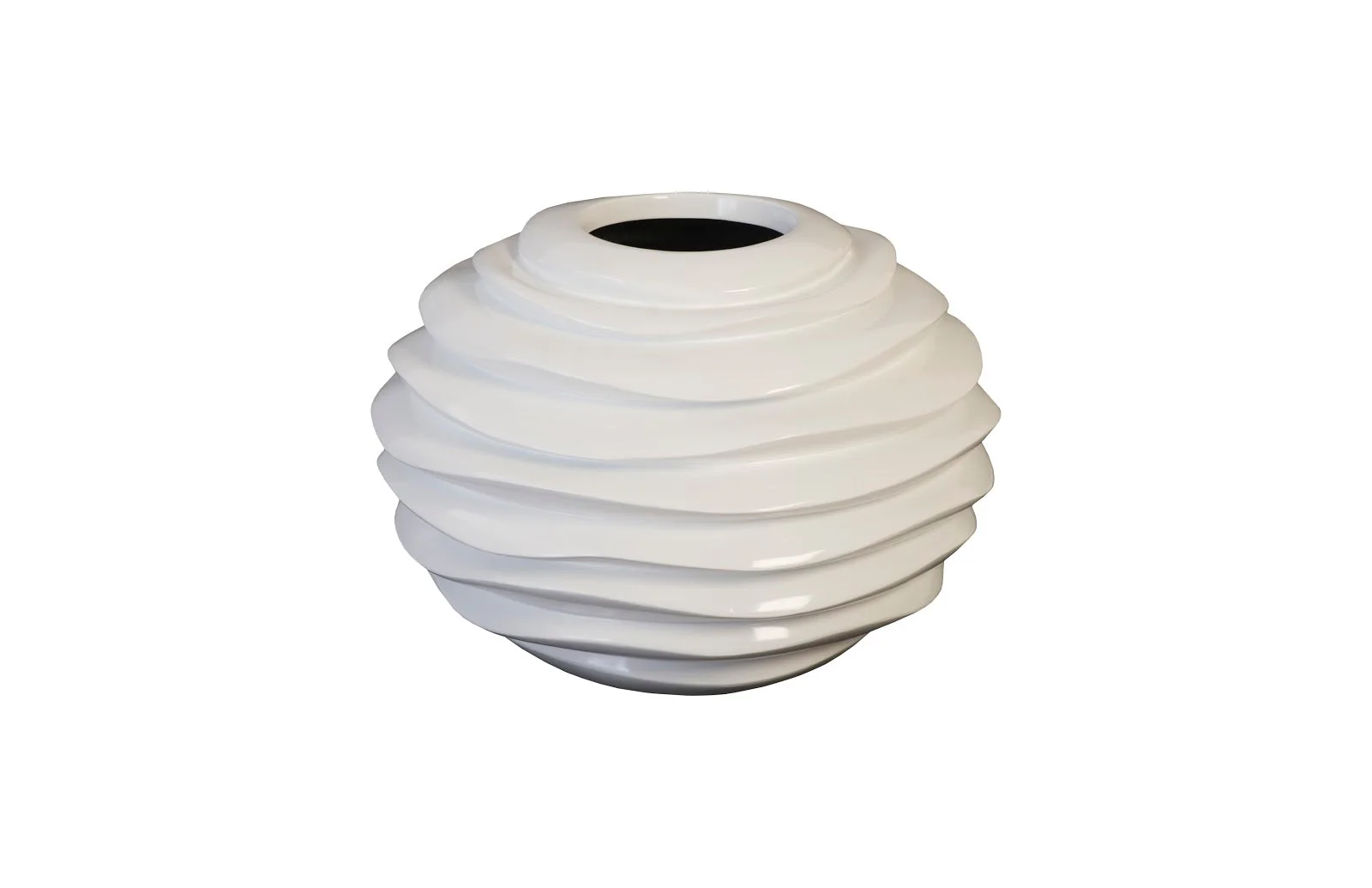 Phillips Collection Spiral Planter, White, SM