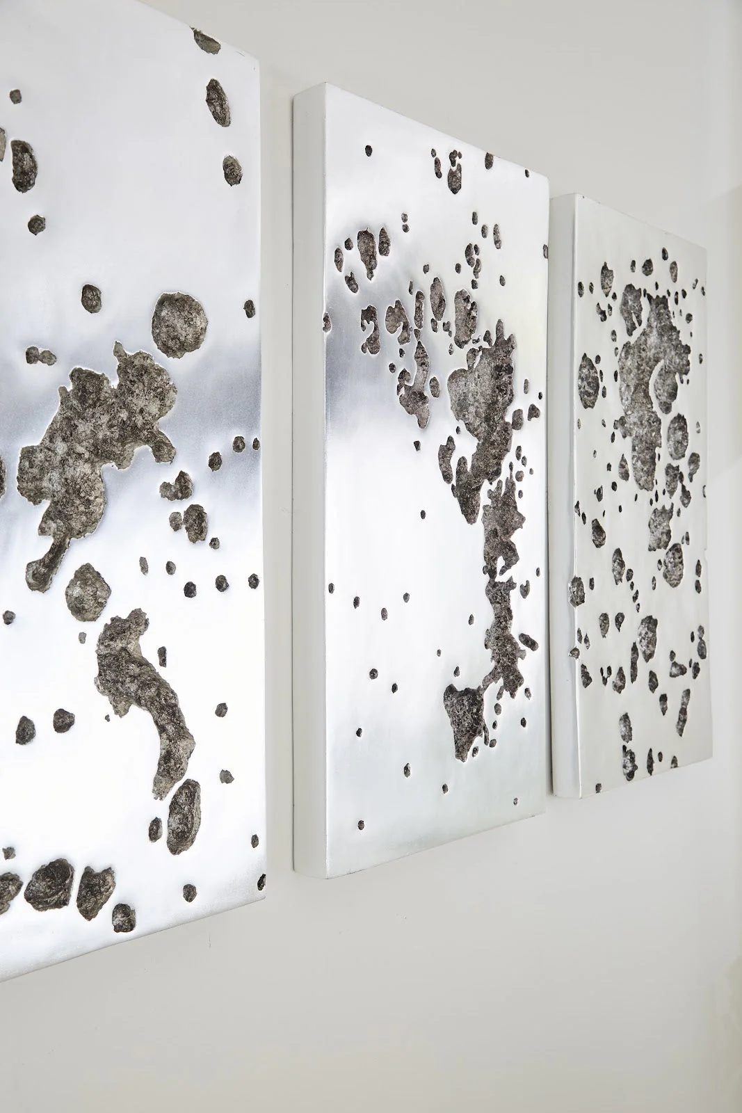 Phillips Collection Splotch Wall Art, Rectangle, Silver Leaf - Image 3