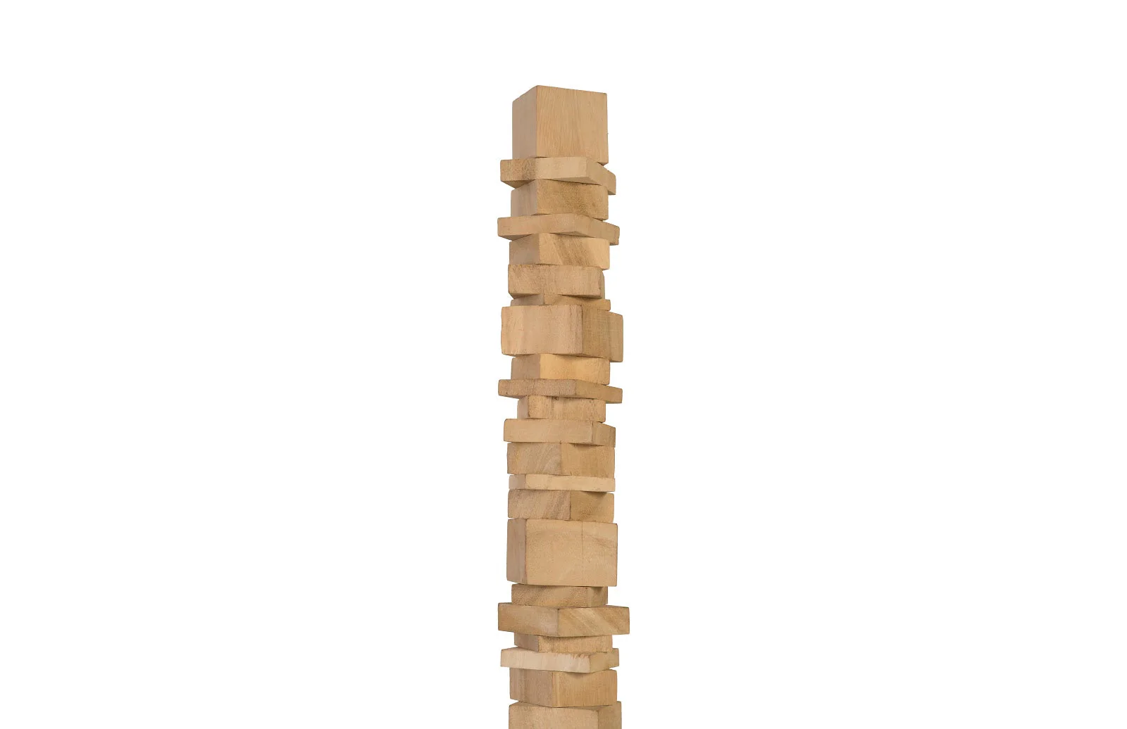Phillips Collection Stacked Wood Floor Sculptures, Bleached, Set of 3