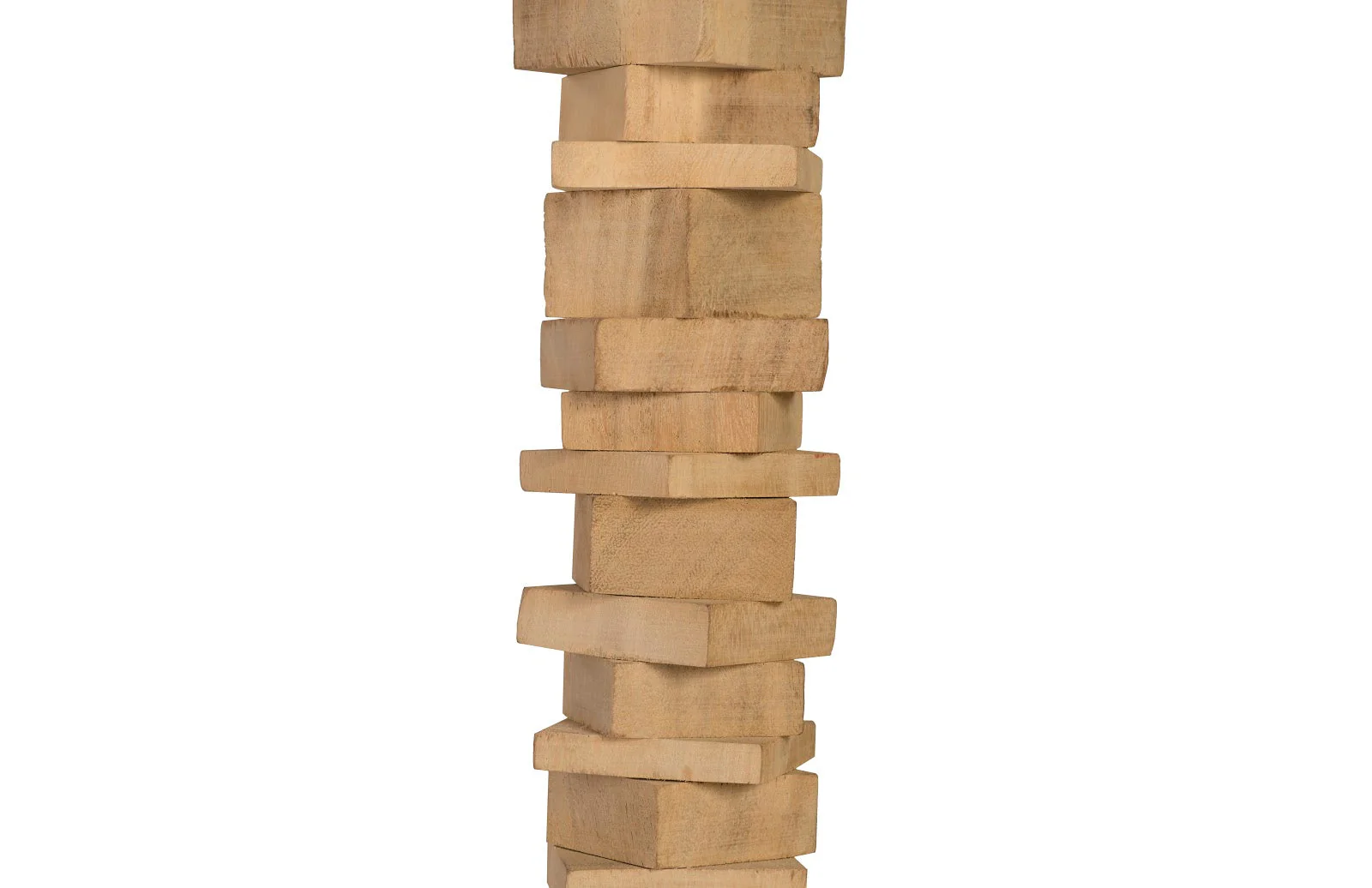 Phillips Collection Stacked Wood Floor Sculptures, Bleached, Set of 3 - Image 2