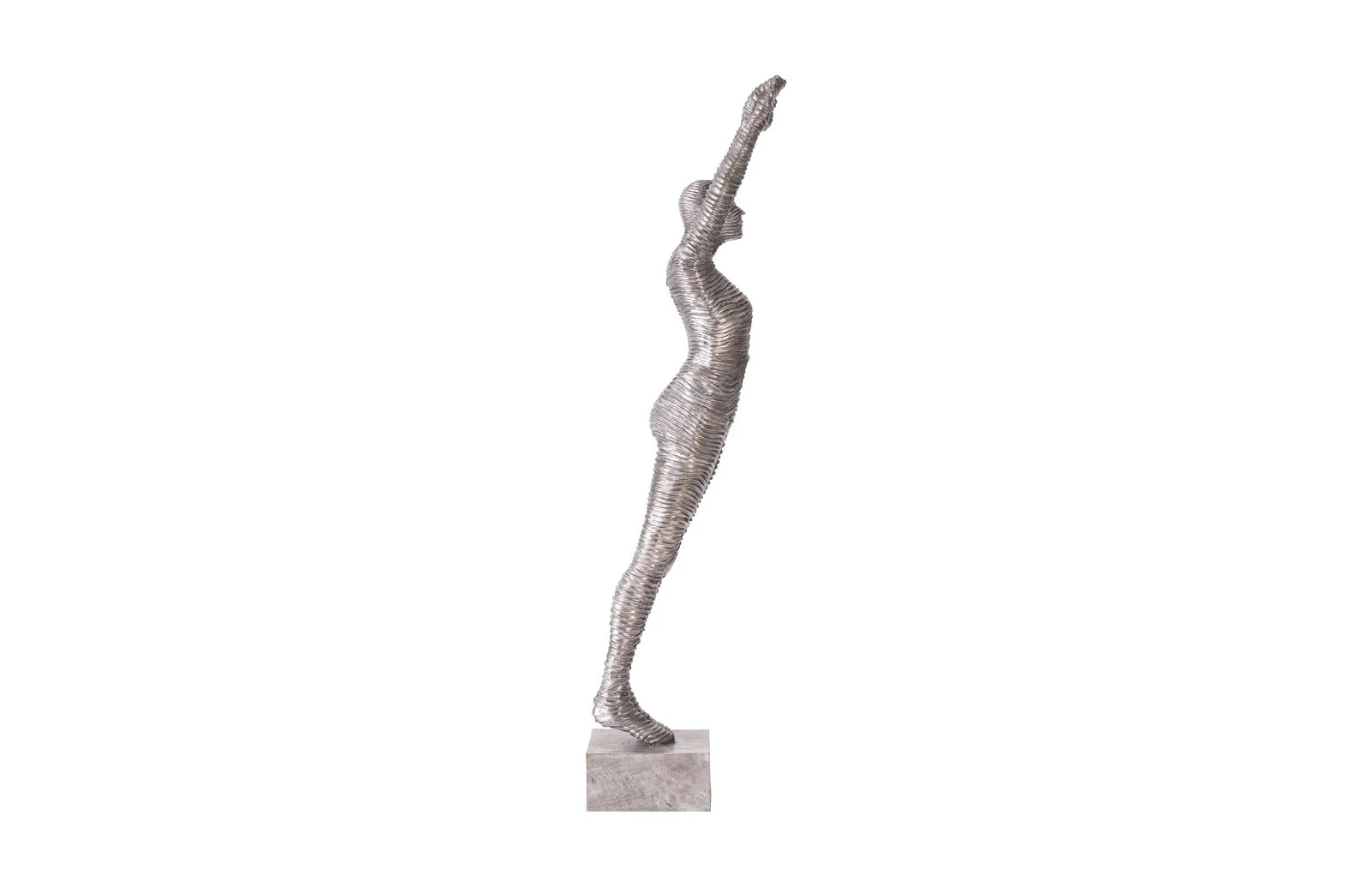 Phillips Collection Standing Diving Sculpture, Black/Silver, Aluminum - Image 3