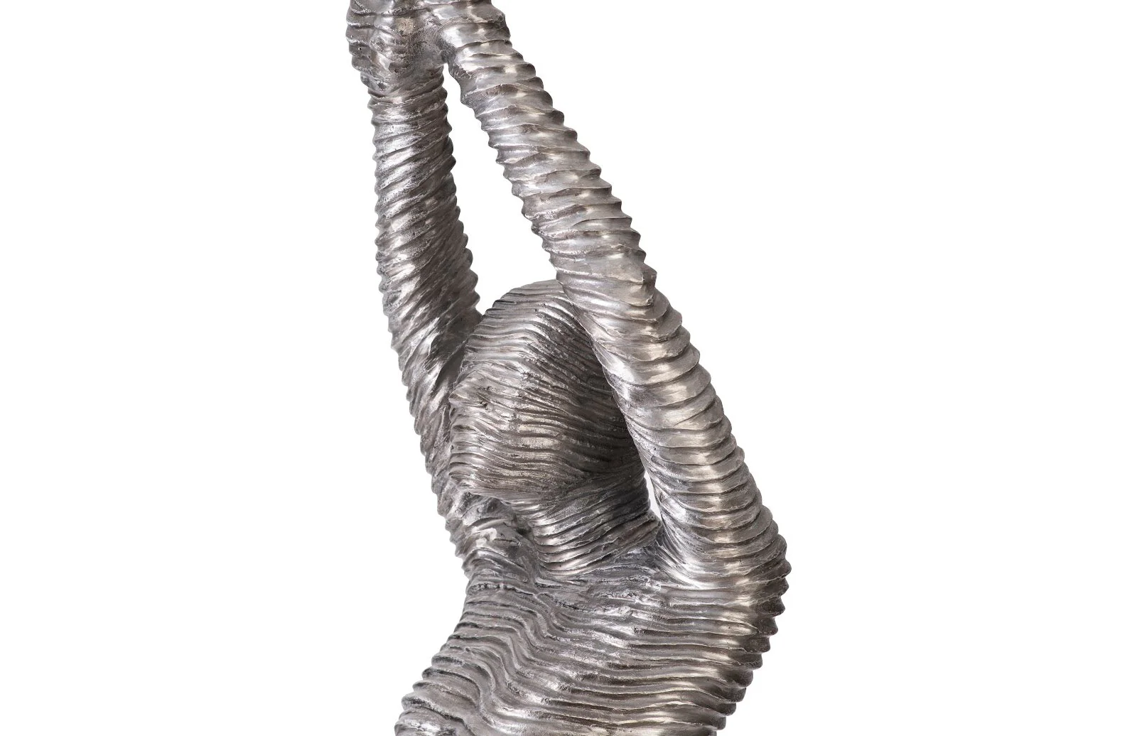 Phillips Collection Standing Diving Sculpture, Black/Silver, Aluminum - Image 4