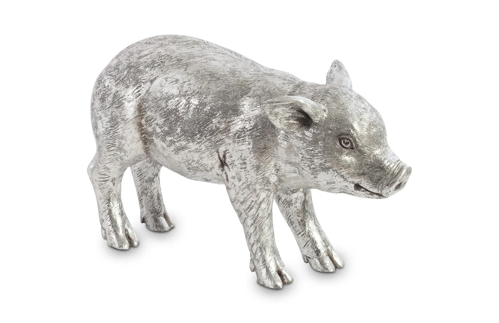 Phillips Collection Standing Piglet, Silver Leaf