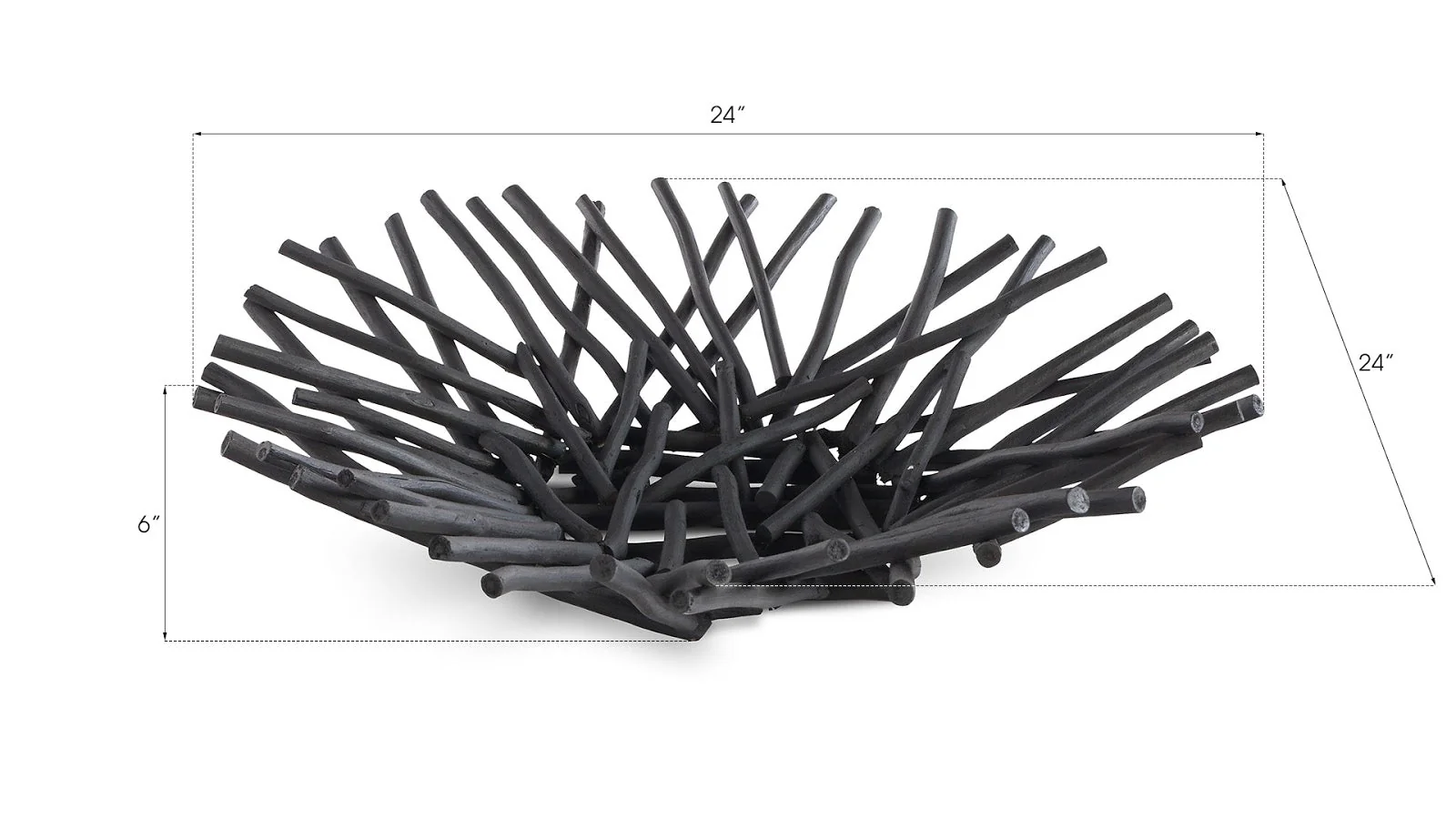 Phillips Collection Stick Bowl, Short, Black - Image 3