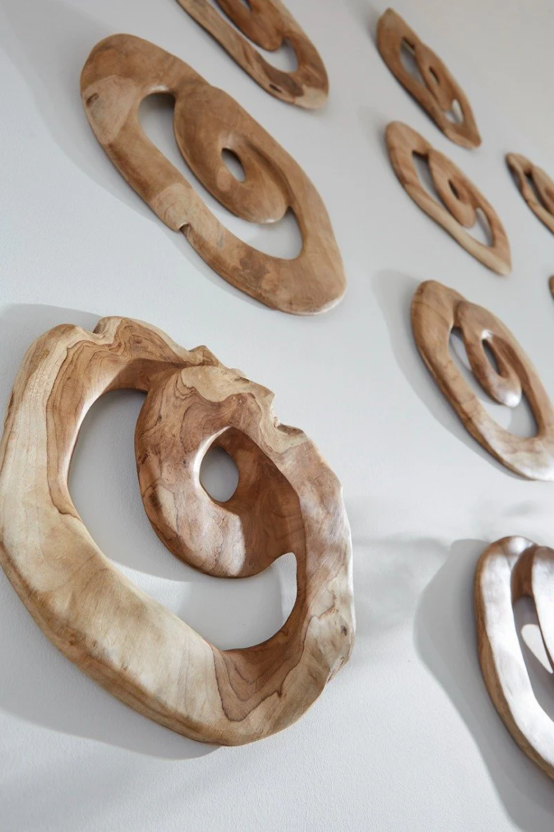 Phillips Collection Swirl Wall Tile, Teak Wood, Assorted - Image 4