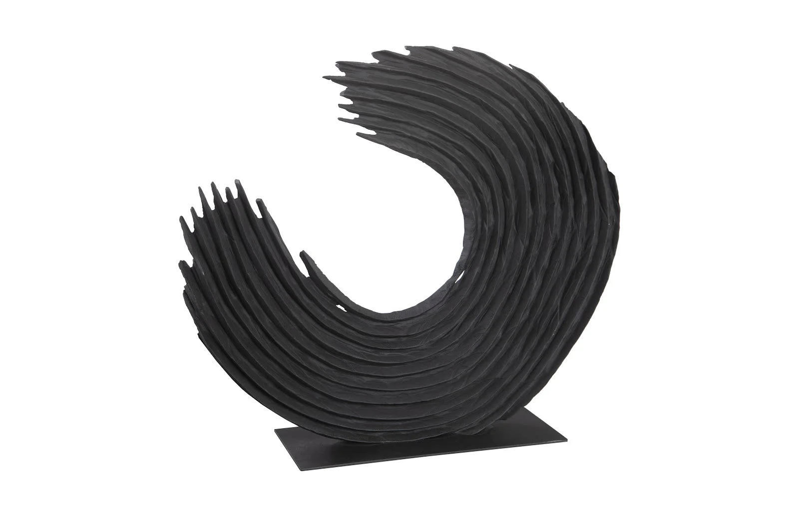 Phillips Collection Swoop Tabletop Sculpture, Black Wood, Large - Image 2