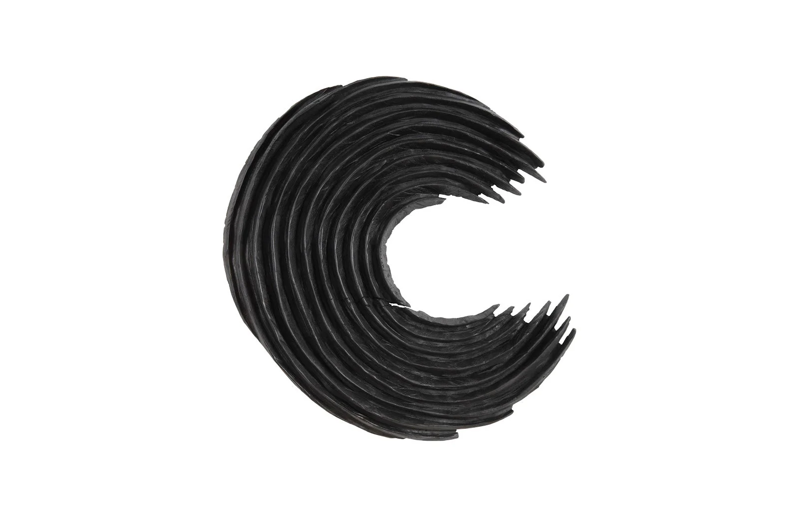 Phillips Collection Swoop Wall Art, Black Wood, Small