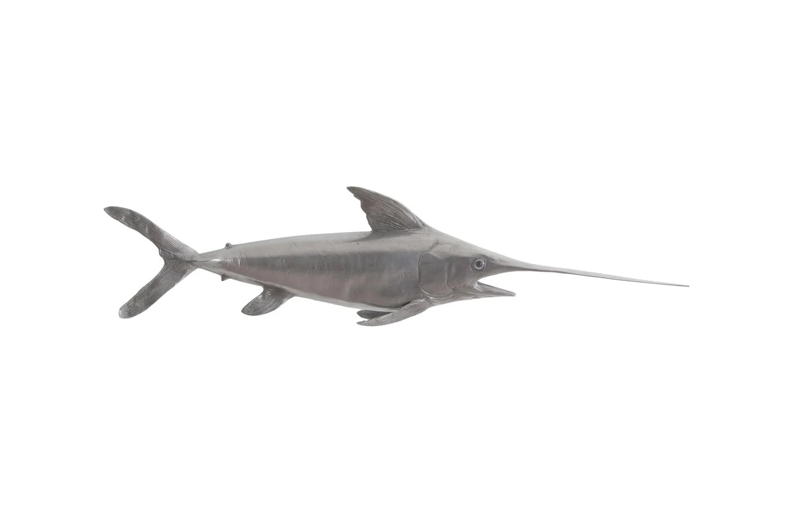 Phillips Collection Swordfish Fish Wall Sculpture, Resin, Polished Aluminum Finish