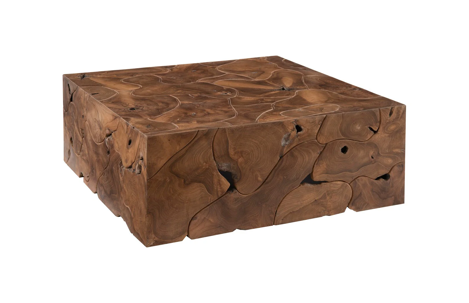 Phillips Collection Teak Slice Coffee Table, Square