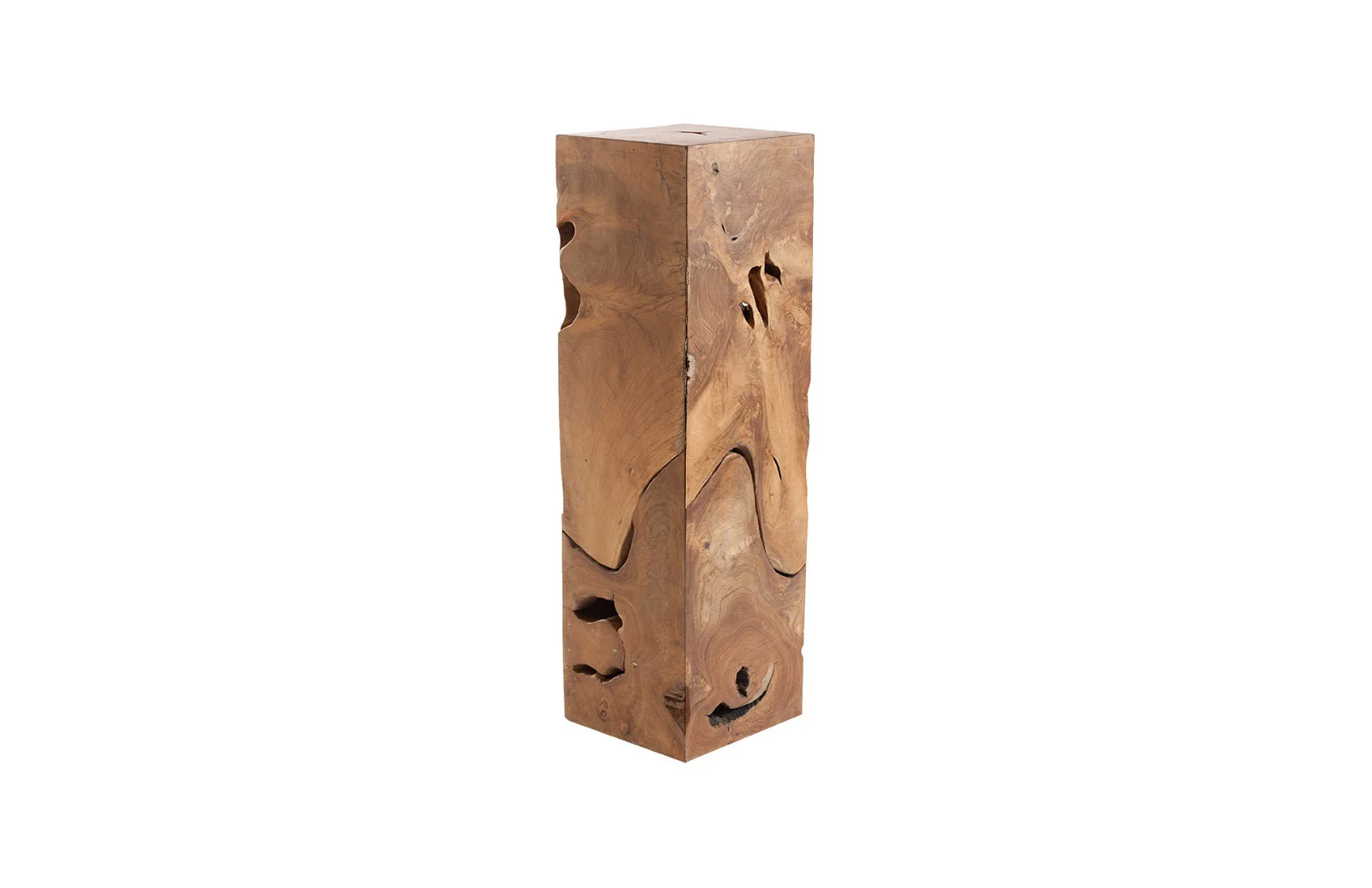Phillips Collection Teak Slice Pedestal, Square, LG