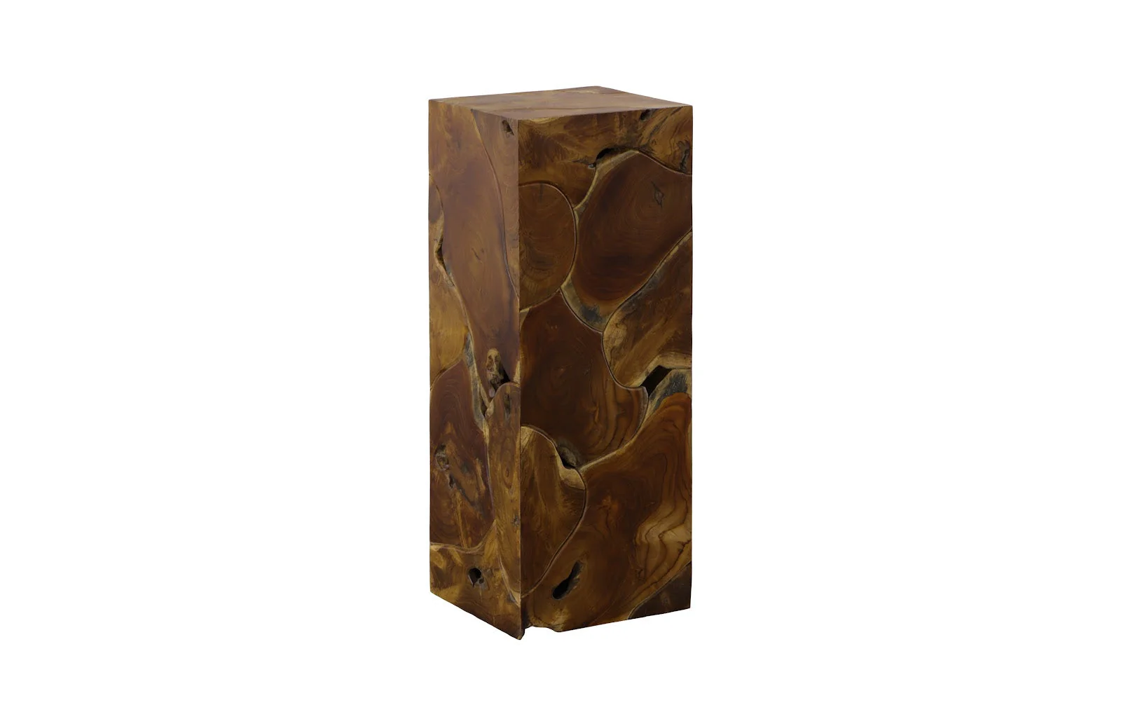 Phillips Collection Teak Slice Pedestal, Square, MD - Image 3