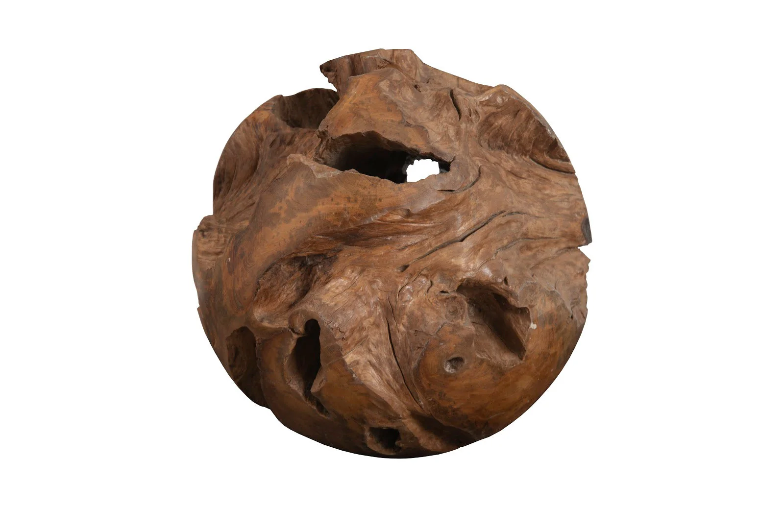 Phillips Collection Teak Wood Ball, Large - Image 2