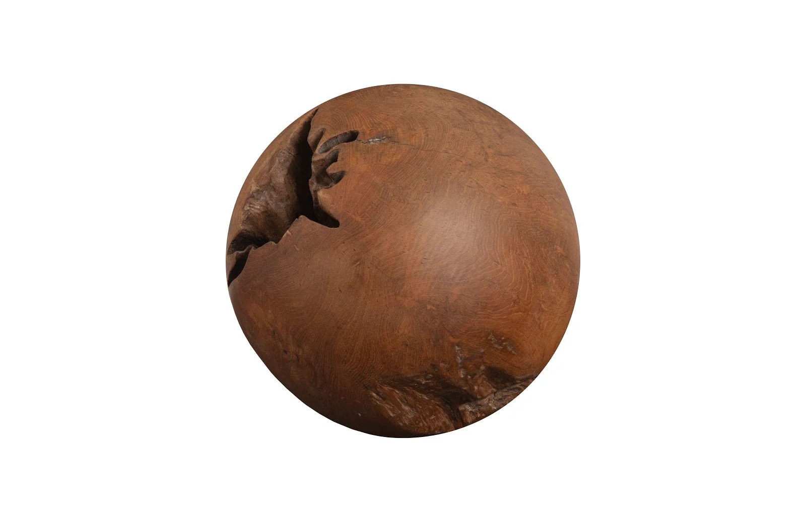Phillips Collection Teak Wood Ball, Medium