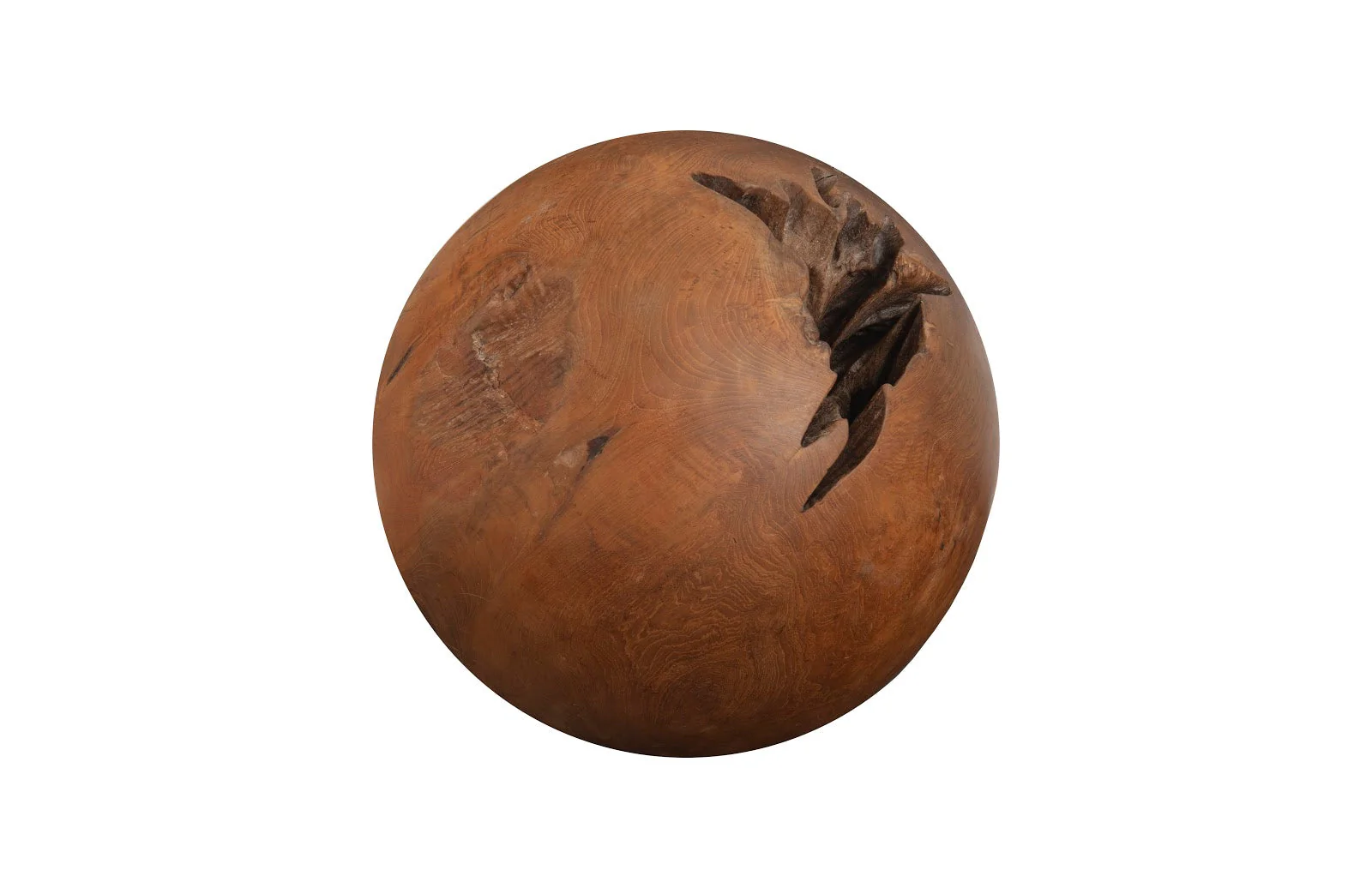 Phillips Collection Teak Wood Ball, Medium - Image 3