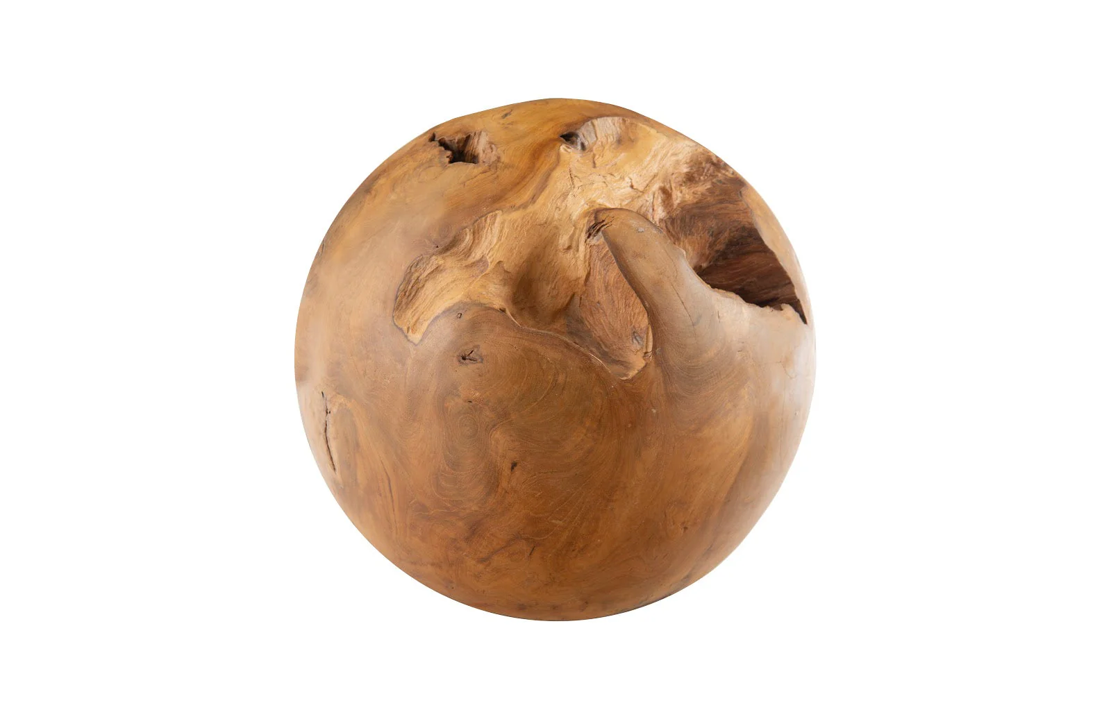 Phillips Collection Teak Wood Ball, Small - Image 3