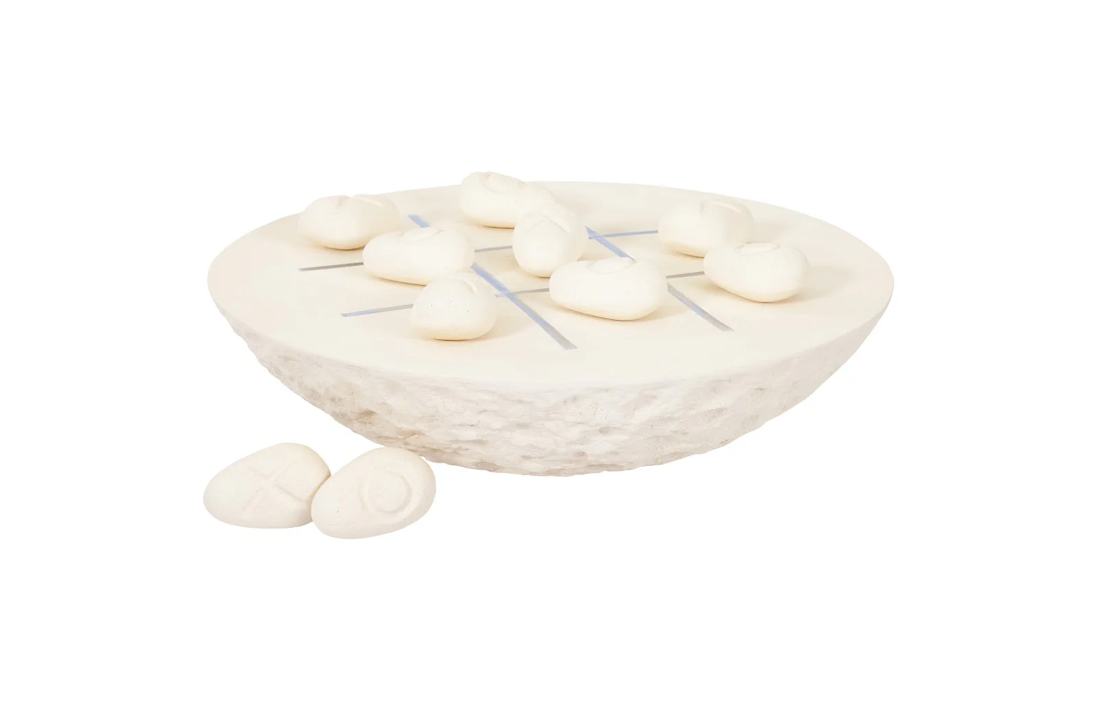 Phillips Collection Tic-Tac-Toe Stone, Large, Off-White