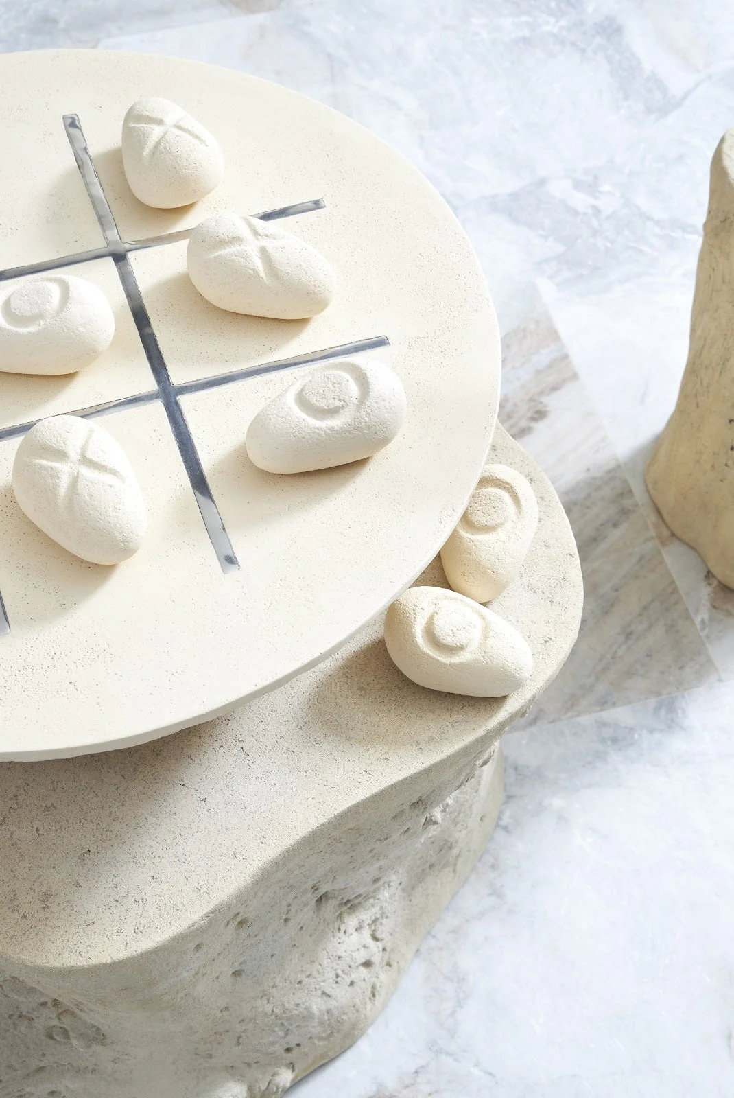 Phillips Collection Tic-Tac-Toe Stone, Large, Off-White - Image 2