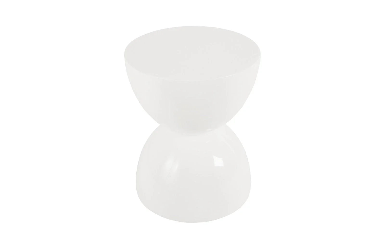 Phillips Collection Totem Stool, White Gel Coat, LG