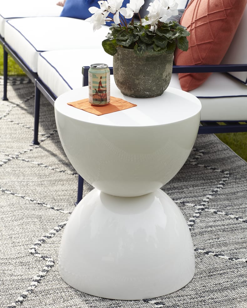 Phillips Collection Totem Stool, White Gel Coat, LG - Image 2