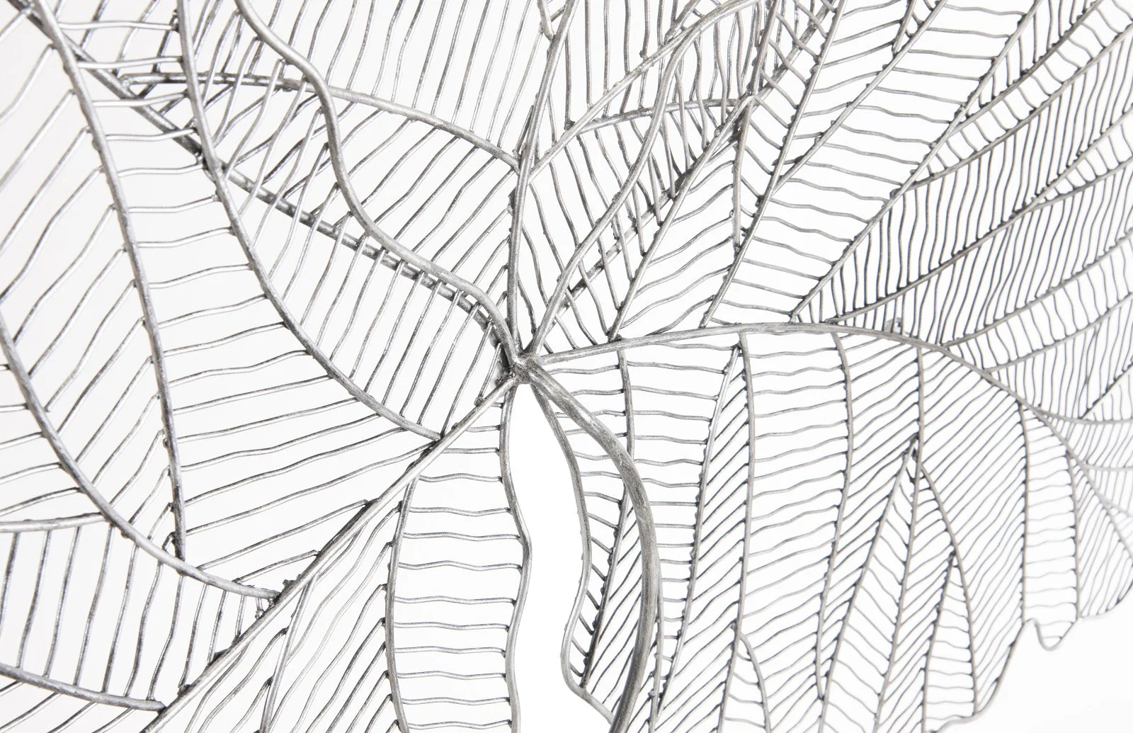 Phillips Collection Tri Leaf Wall Art, Large, Metal, Silver/Black - Image 4