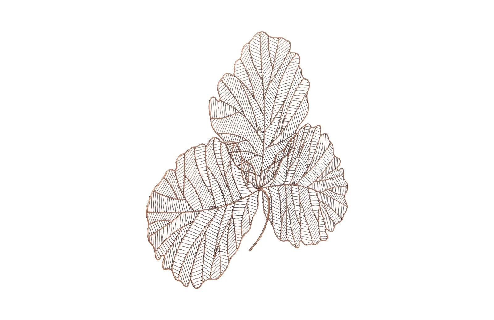 Phillips Collection Tri Leaf Wall Art, Medium, Metal, Copper/Black - Image 3