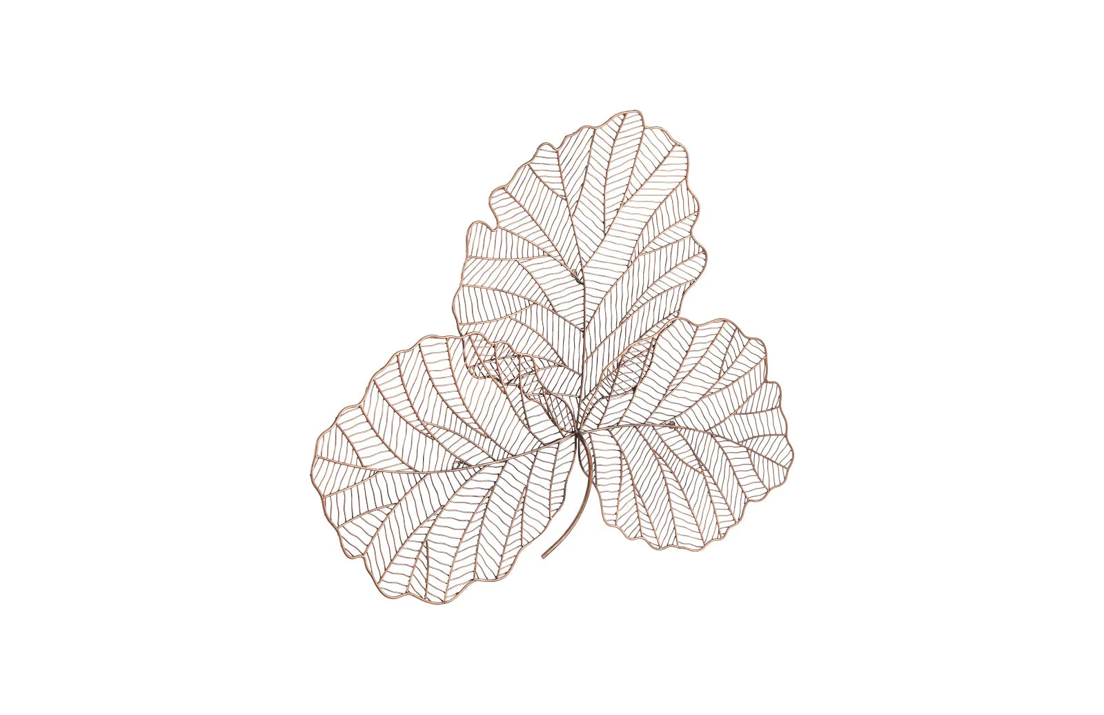 Phillips Collection Tri Leaf Wall Art, Small, Metal, Copper/Black - Image 3