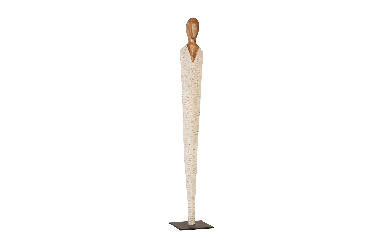 Phillips Collection Vested Female Sculpture, Large, Chamcha, Natural, White, Gold