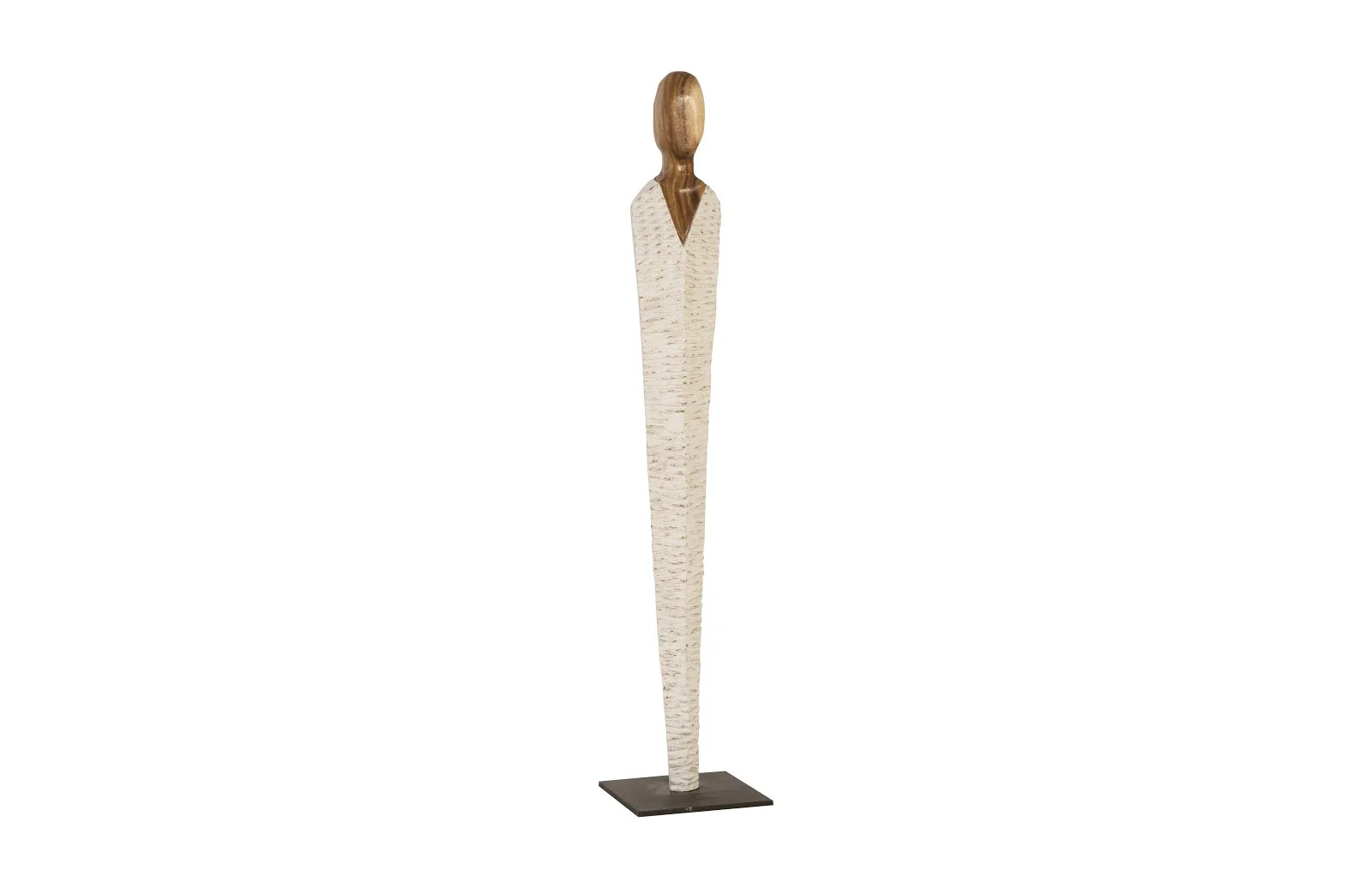 Phillips Collection Vested Female Sculpture, Medium, Chamcha, Natural, White, Gold