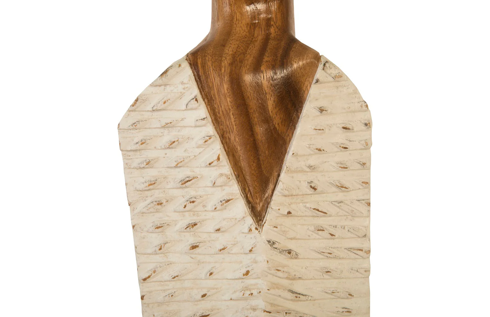Phillips Collection Vested Female Sculpture, Medium, Chamcha, Natural, White, Gold - Image 3