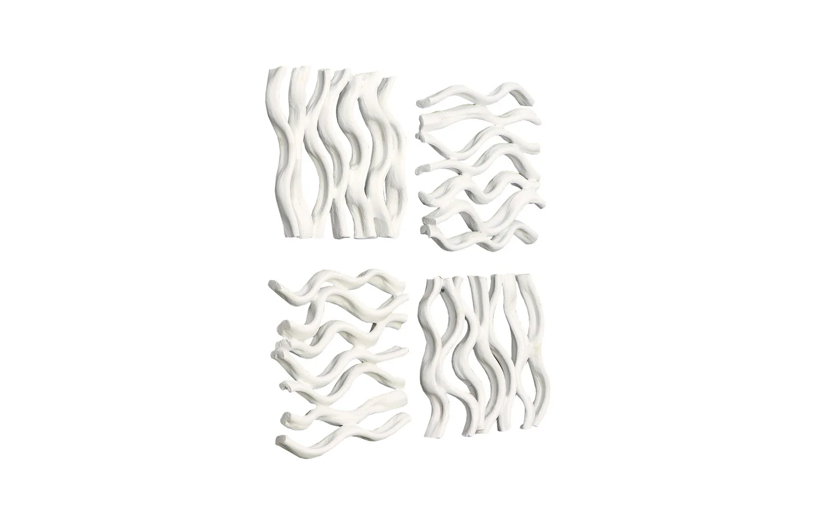 Phillips Collection Vine Wall Tile, Matte White, Set of 4 - Image 2