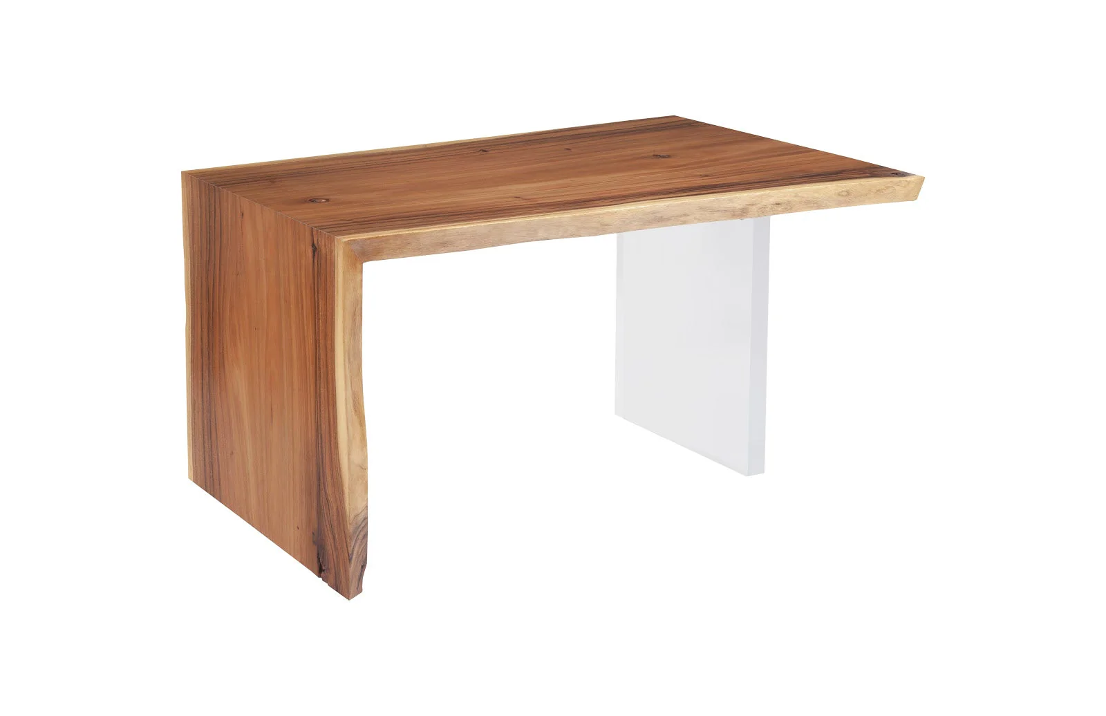 Phillips Collection Waterfall Desk, Natural, Acrylic Leg - Image 2