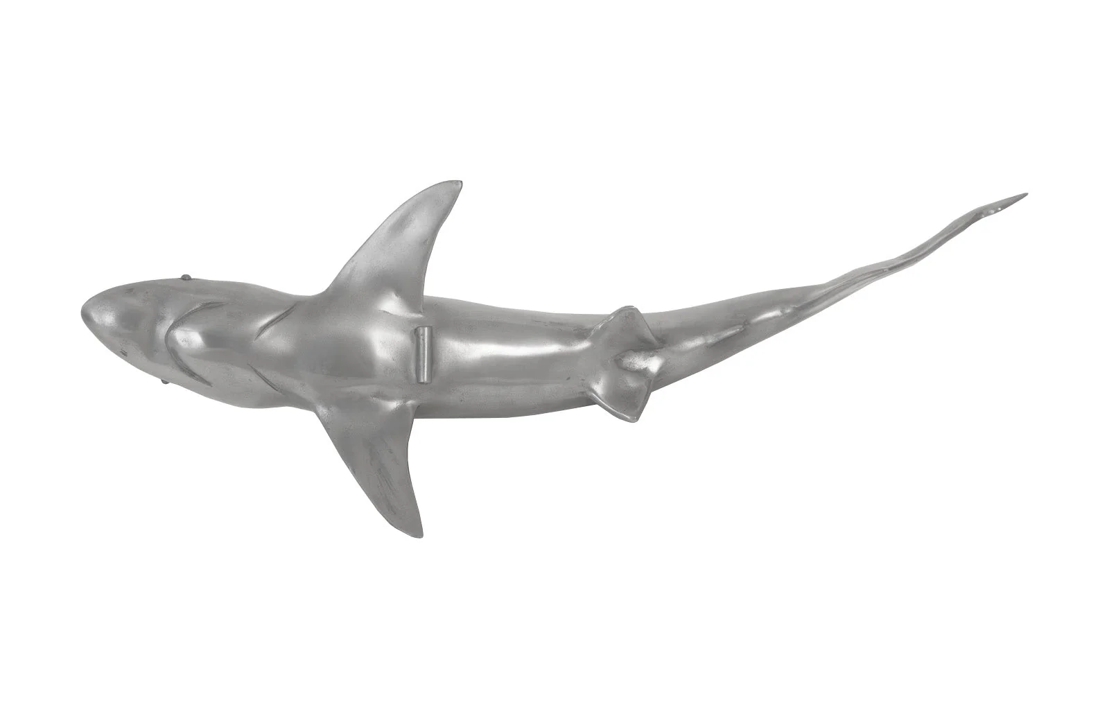 Phillips Collection Whaler Shark Fish Wall Sculpture, Resin, Polished Aluminum Finish - Image 4