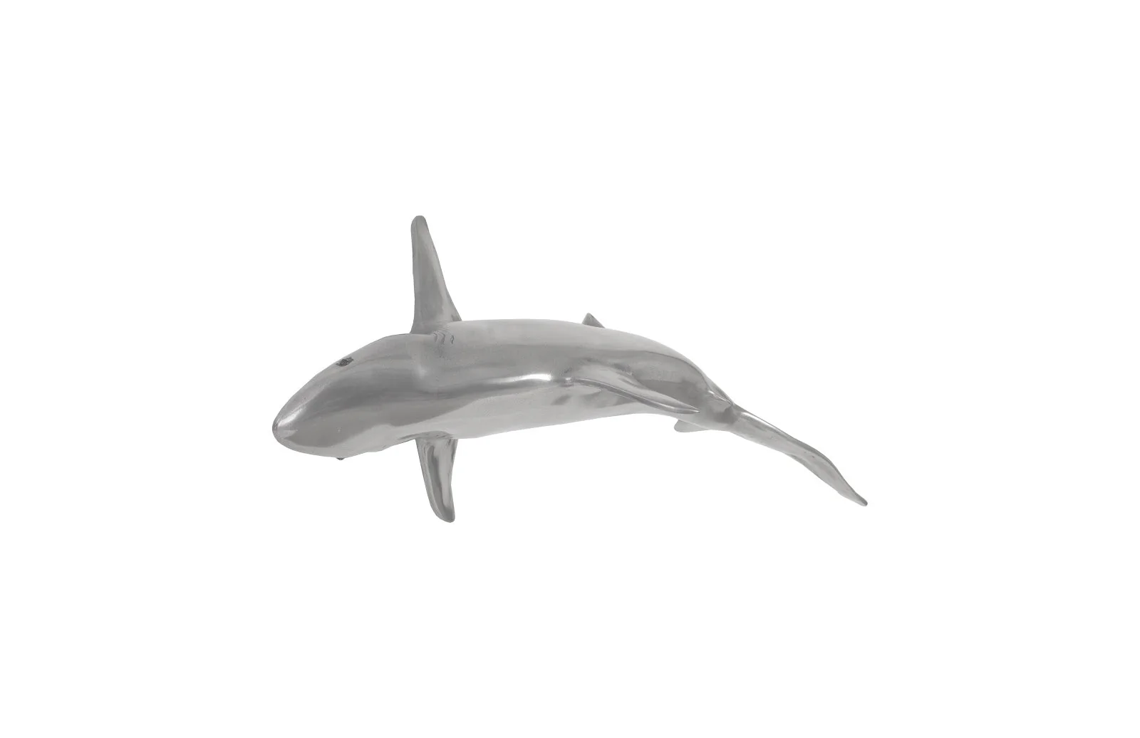 Phillips Collection Whaler Shark Fish Wall Sculpture, Resin, Polished Aluminum Finish - Image 6