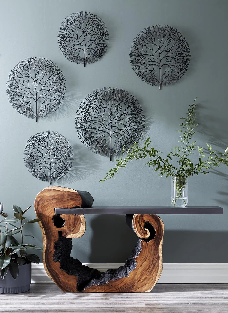 Phillips Collection Wire Tree Wall Art, Large, Circle, Metal, Black - Image 2